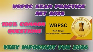 WBPSC Prelims Mock Test 2026 | Important Questions with Answers | Practice Set 19