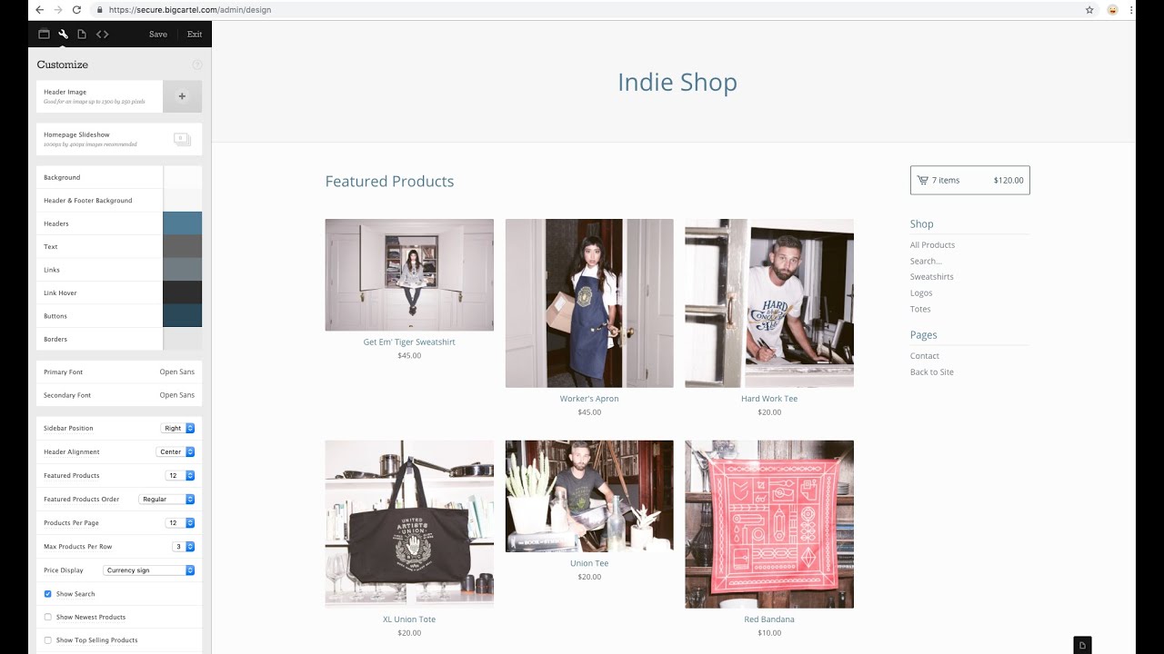 Free Big Cartel Theme Free Big Cartel Theme