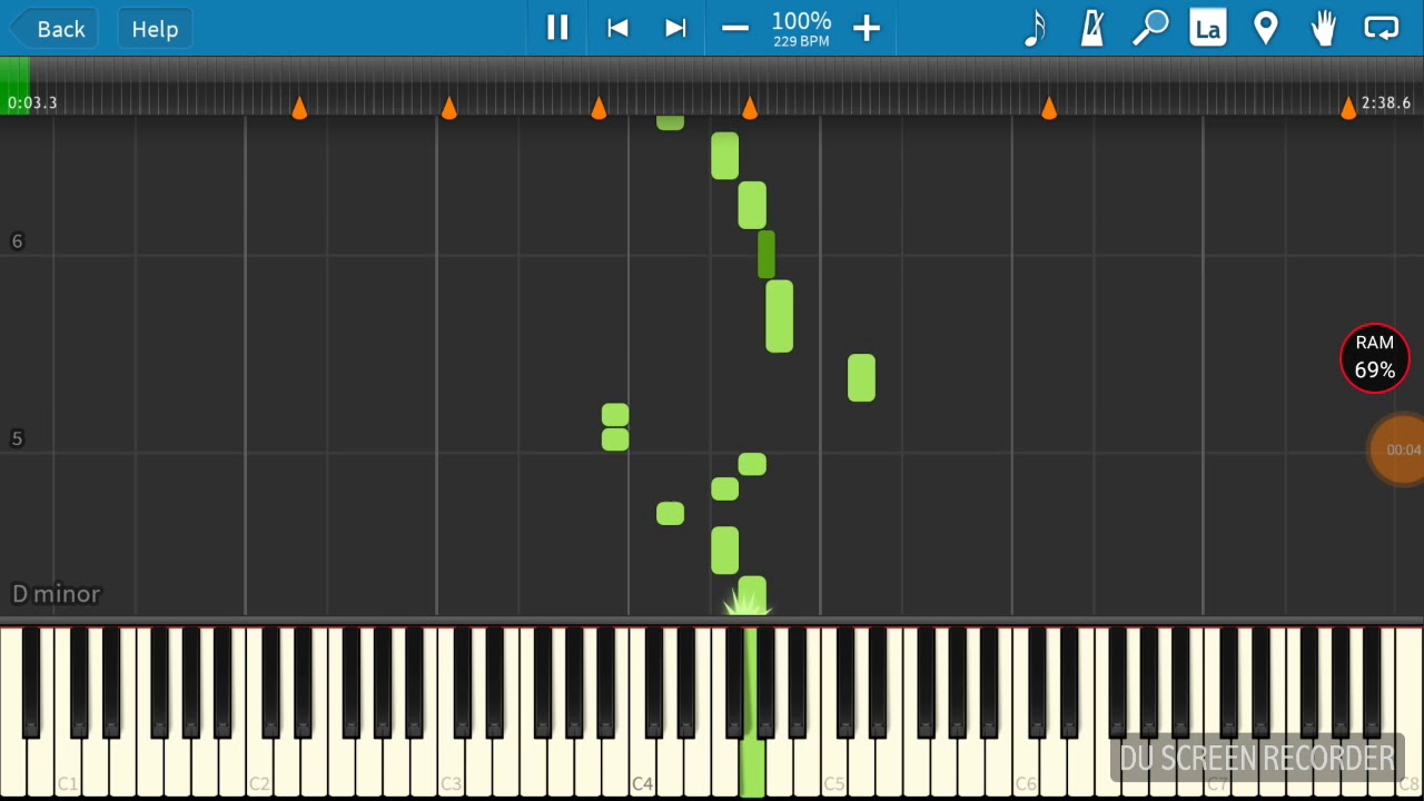Megalovania half medium half hard synthesia