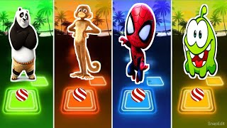 Kung Fu Panda 🆚 Jungle Beat Monkey And Trunk 🆚 Funko Pop Marvel 🆚 Omnom | Tiles Hop EMD Rush