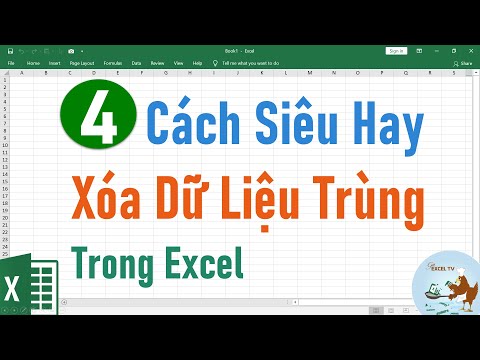 Video 4 Cách xóa dữ liệu trùng trong excel - youtube