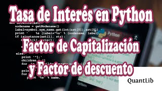 Factor de Capitalización y Factor de descuento en Python