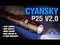 Cyansky p25 v20 full review  boost driver xhp703 flashlight with sustained output