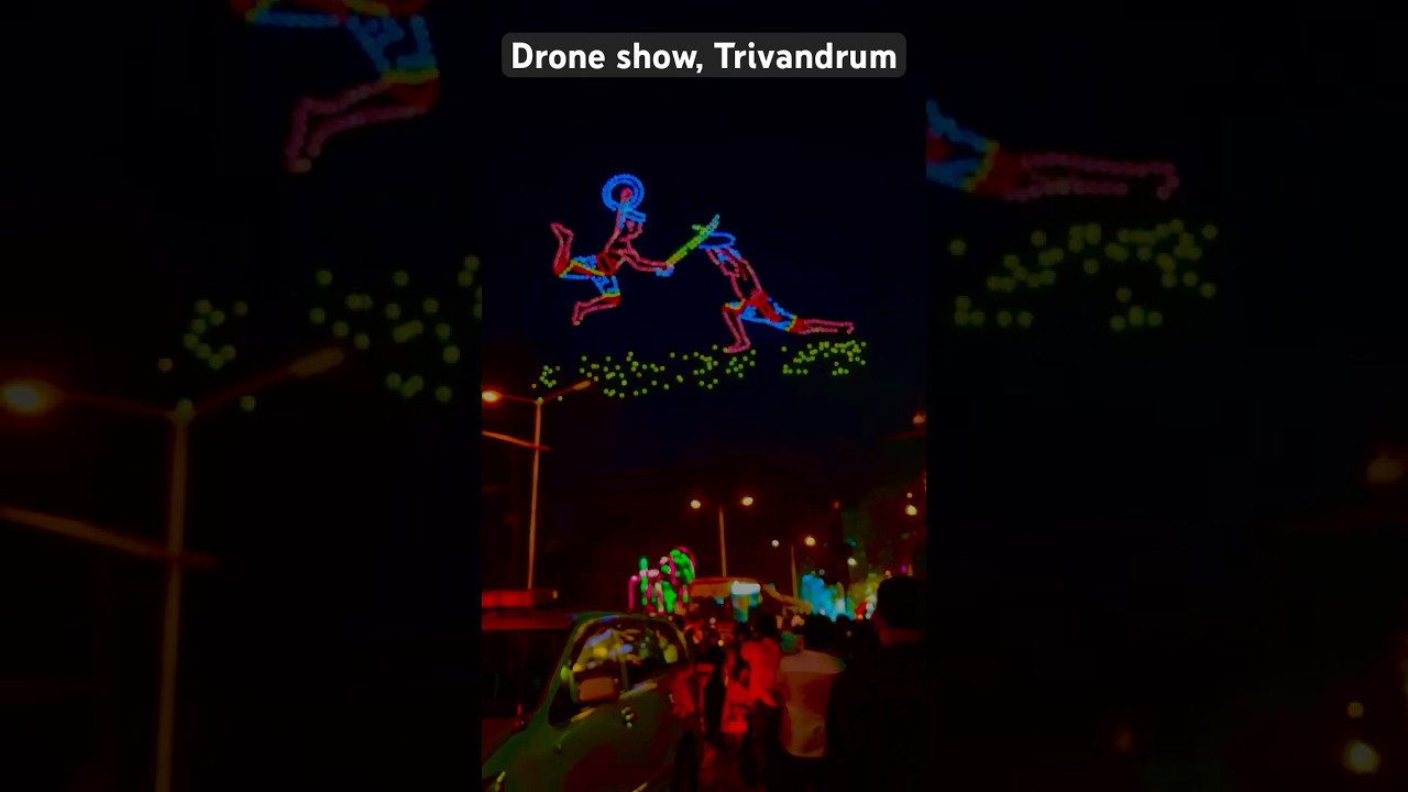 🌟 Onam Magic in the Sky: Thiruvananthapuram’s Epic Drone Show! 🚁✨