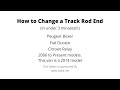 Peugeot Boxer, Fiat Ducato, Citroen Relay track rod end change.