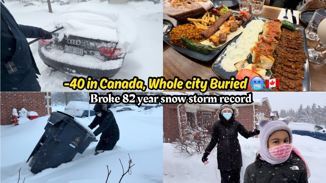 -50 in Canada | Whole city buried Under Snow Storm | Broke 82 years old Record 🥶 New Turkish Dish 