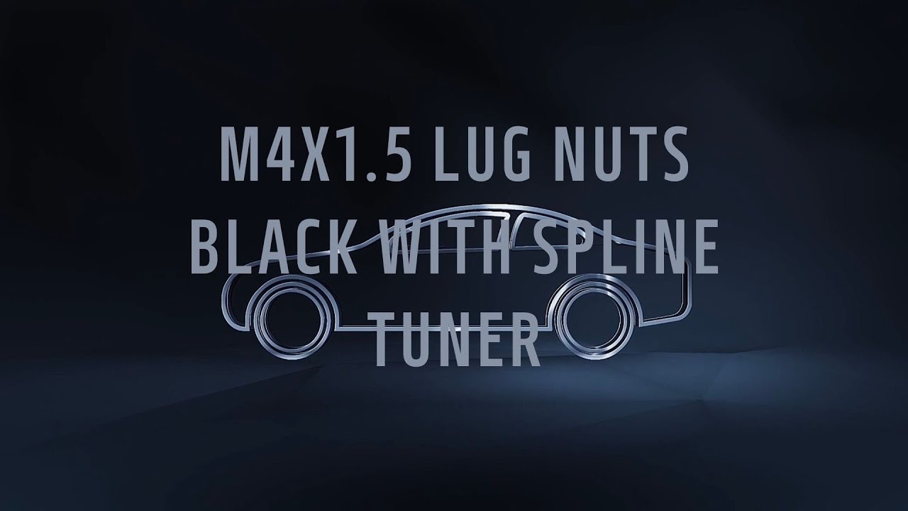 32- piece M4x1.5 Lug Nuts Black with Spline Tuner ---OrionMotorTech