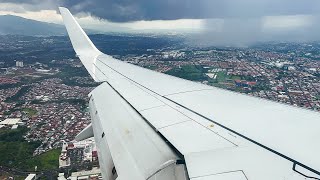 {4K} STUNNING STORMY COSTA RICA LANDING ~ American Airlines ~ Boeing 737-823 ~ San Jose SJO