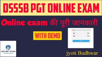 DSSSB PGT Online Exam l How to attempt DSSSB PGT Exam with Demo l UGC NET GYAN Computer Science