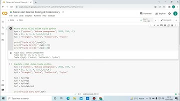 Struktur Data di Python Tipe Data Tuple