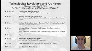 Technological Revolutions and Art History, Part Two: Panel Discussion moderated by Tianna Uchacz