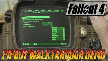 Fallout 4 - Pip Boy Walkthrough - Official Gameplay Demo #3 E3 2015