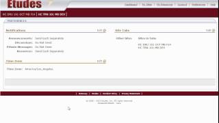 Etudes Overview: Account Preferences
