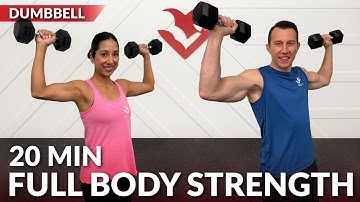 20 Min Full Body Dumbbell Workout at Home Strength Training - Weight Training for Weight Loss