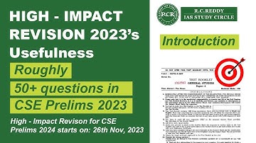 USEFULNESS of HIGH IMPACT REVISION 2023 CLASSES in clearing CSE PRELIMS 2023-Introduction