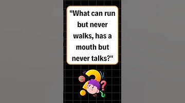 "What Can Run but Never Walks? 🤔 Can You Solve This Classic Riddle?"