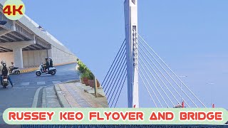 The 2nd modern style with large pillars Russey Keo Bridge in Cambodia