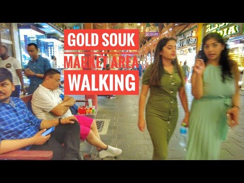 Dubai Gold souk market area  complete walking tour /Dubai attractions