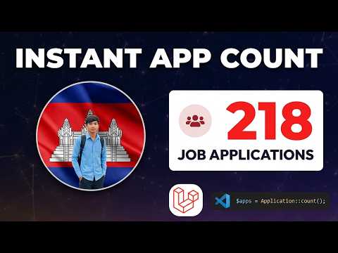 Laravel 9 Tutorial: Display Total Job Applications | HR System Management