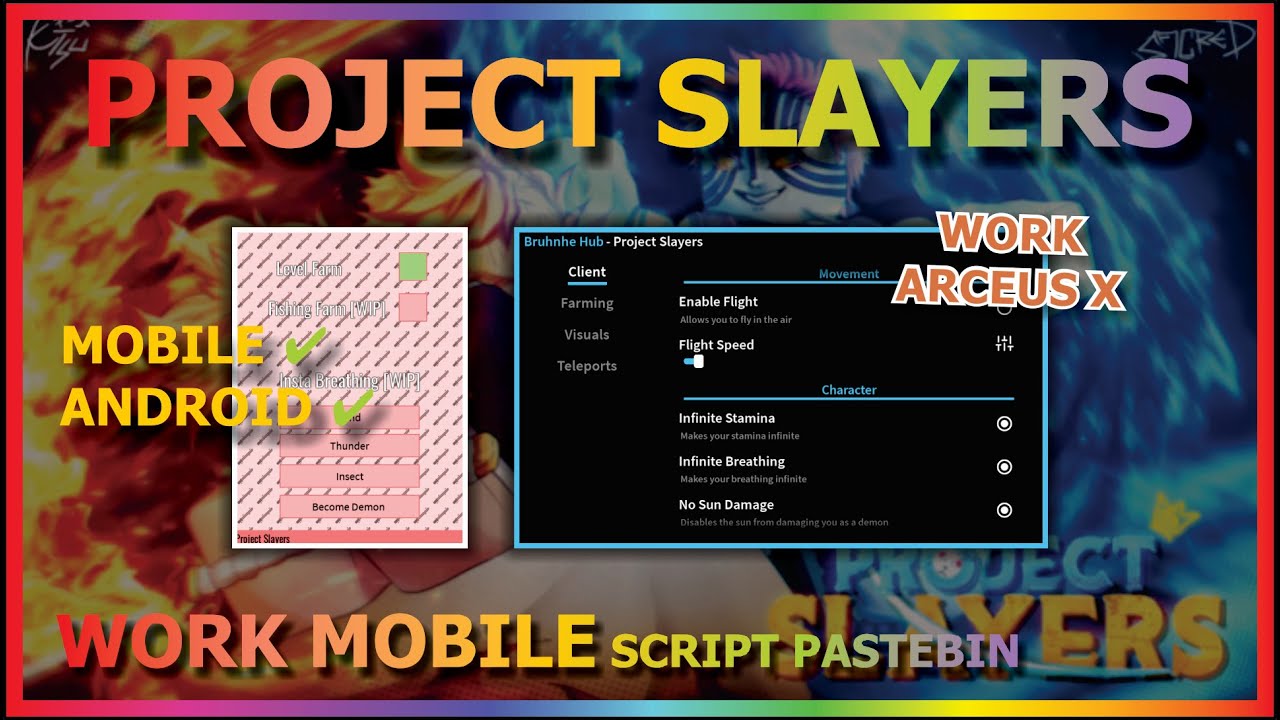 Project Slayers script - (INF Stamina, INF Breath)