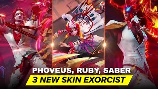 Celebrity MLBB SKIN UPDATE: PHOVEUS, RUBY & SABER EXORCIST SKIN - MOBILE LEGENDS SKIN Wealth