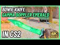★ CS2 Bowie Knife Gamma Doppler (Emerald) | CS2 Knife In-Game Showcase [4K]