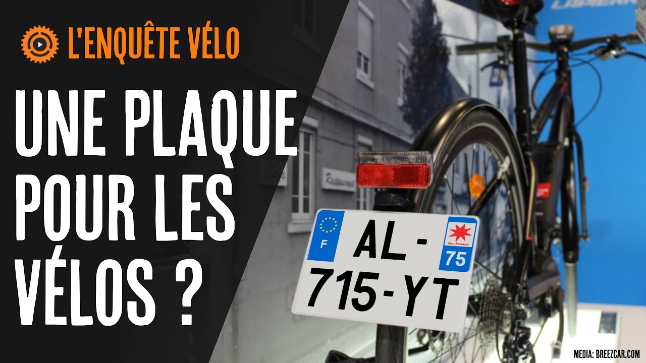 Une plaque d'immatriculation pour les vélos électriques et les