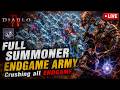 FULL SUMMONER ENDGAME ARMY Crushing all ENDGAME - Diablo 4 LIVE