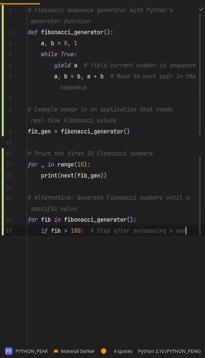 What’s the trick for Fibonacci with generators? #hidden Trick to ...