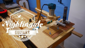 2 Homemade jigs for making an archtop guitar tailpiece!