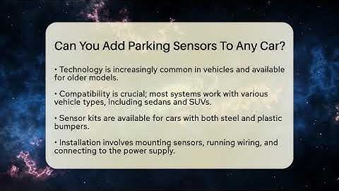 Can You Add Parking Sensors To Any Car? - Talking Tech Trends