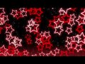 Motion graphics background with soaring red neon stars