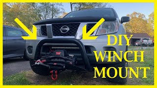 DIY Front Reciever Winch Mount with Bull Bar  Nissan Frontier