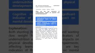 Undernutrition's Impact: Stunting, Wasting, Cognition