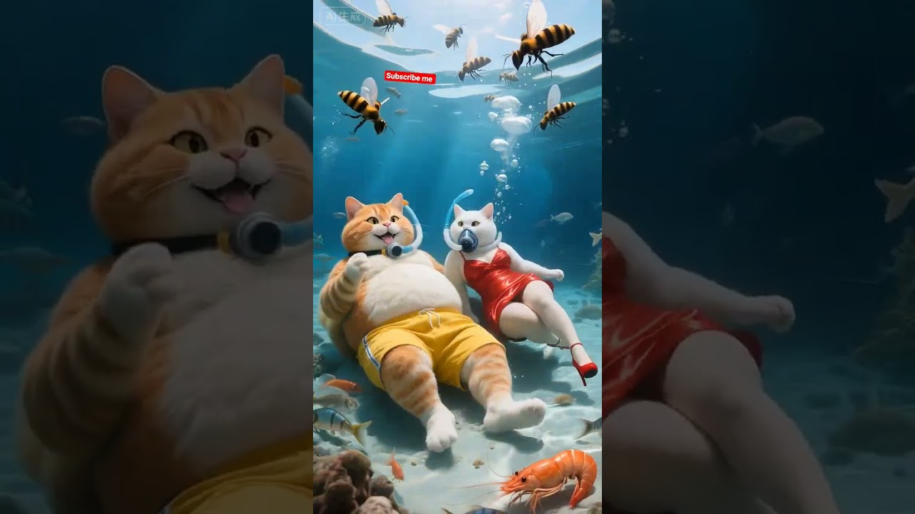 The fat white cat stirred up a hornet's nest, causing great trouble 