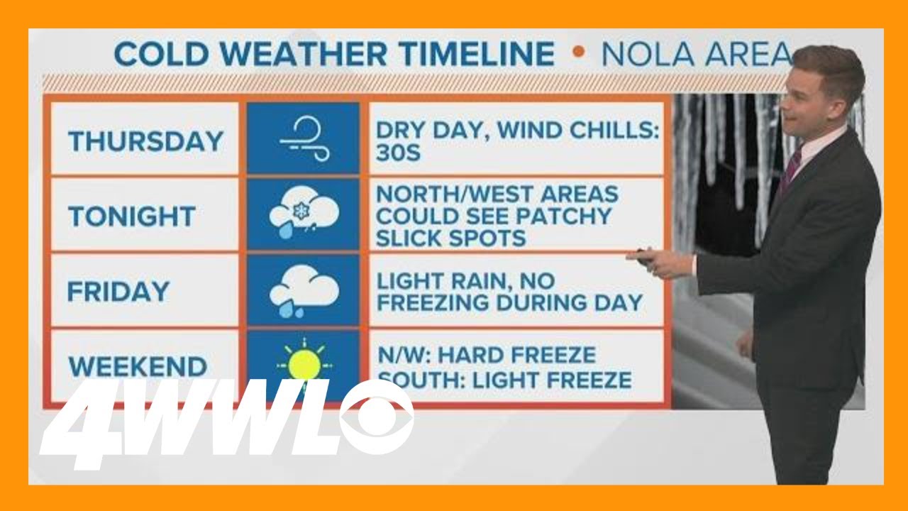 New Orleans Weather: Cold front arrives, low chance for wintry weather ...