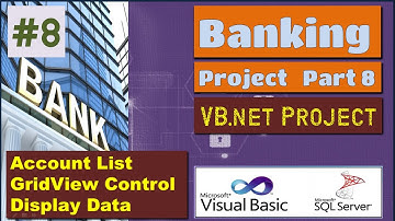 Banking vb.net project P8 | Account List Form Display Data from table DataGridView Sql  | download