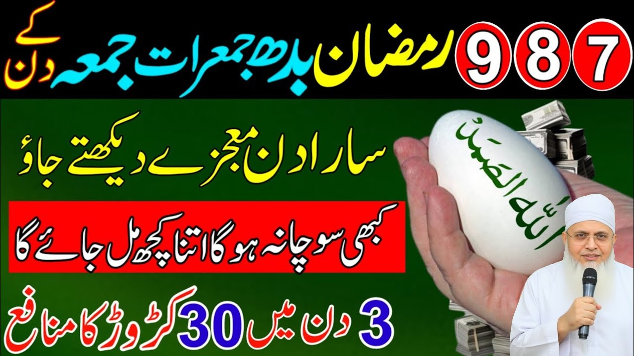7 8 9 Ramzan Ka Zabardast Wazifa | Budh Jumerat Jumma | Surah Ikhlas + Allah Hu Samad Har Hajat Puri