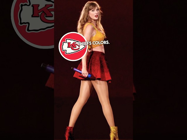 Taylor Swift’s new Chiefs inspired outfit for Travis Kelce on the Eras Tour ❤️ #shorts #taylorswift class=
