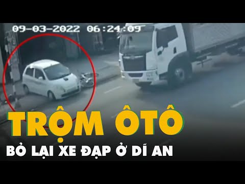 Video Truy xét người đàn ông bỏ lại xe đạp, trộm ô tô lúc... - youtube