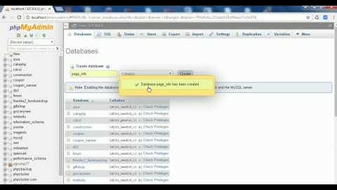 How to Create Database in phpmyadmin in XAMPP