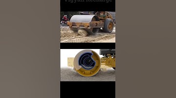 How road roller produce vibrations #machine