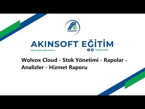 WolvoxCloud - Stok Yönetimi - Rapolar - Analizler - Hizmet Raporu