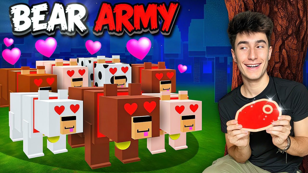 SURVIVING With A BEAR ARMY In 99 NIGHTS In The FOREST...