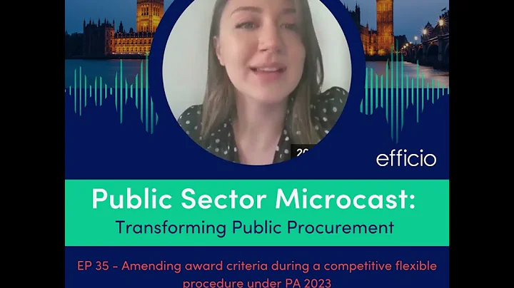 Amending award criteria during a competitive flexible procedure under PA 2023