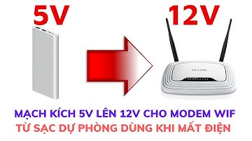 Chế mạch Boost áp từ 5V lên 12V cấp nguồn cho wifi | Điện tủ Udanchi