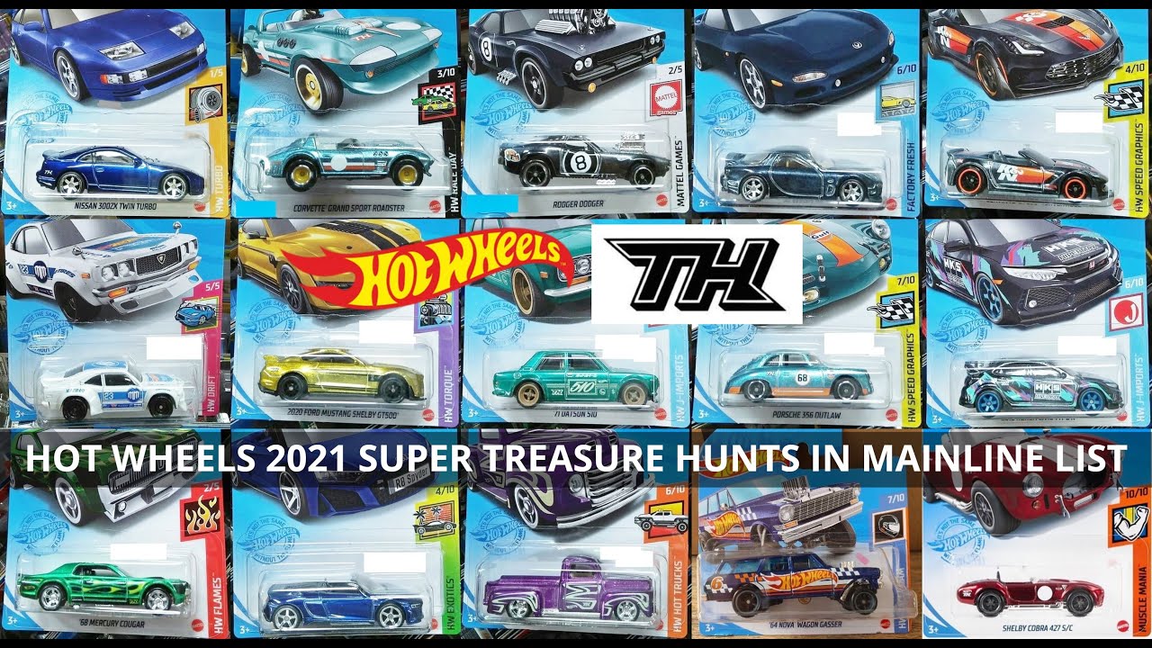 All Completed Hot Wheels 2021 Super Treasure Hunt Series in Mainline List (...