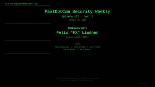 Felix FX Lindner - From Security Weekly Episode 217 - October, 2010