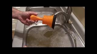 Unclogging Kitchen Sink  MOEN mini plunger
