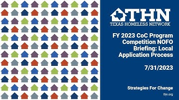 FY2023 CoC Program NOFO Briefing: Local Application Process
